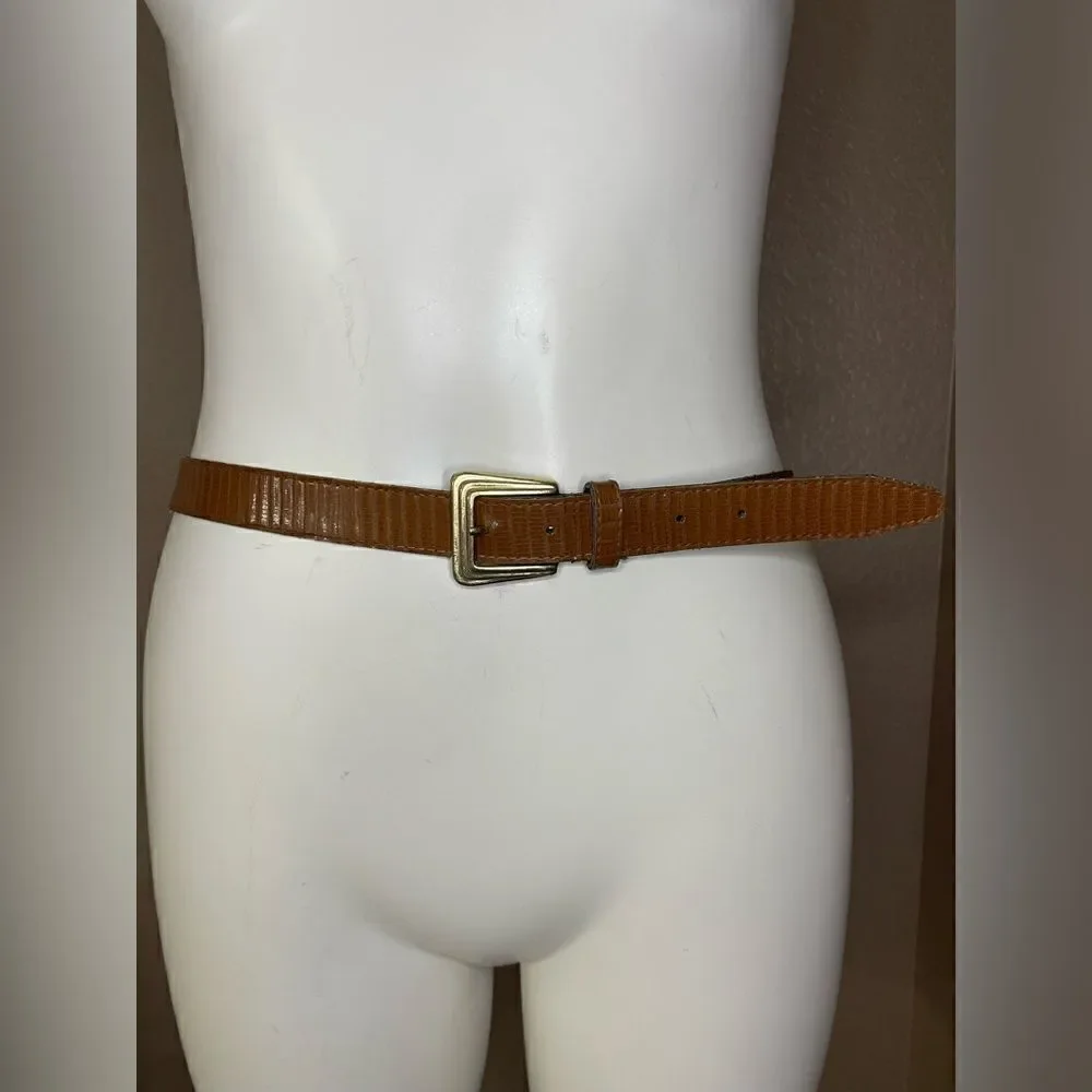 Vintage brown and gold belt
